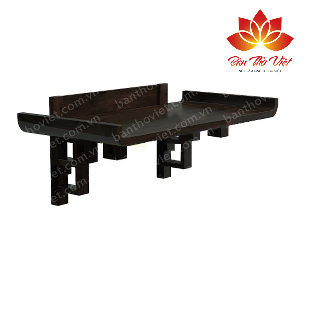 Mẫu bàn thờ Phật quan Âm treo tường được làm bằng gỗ gụ